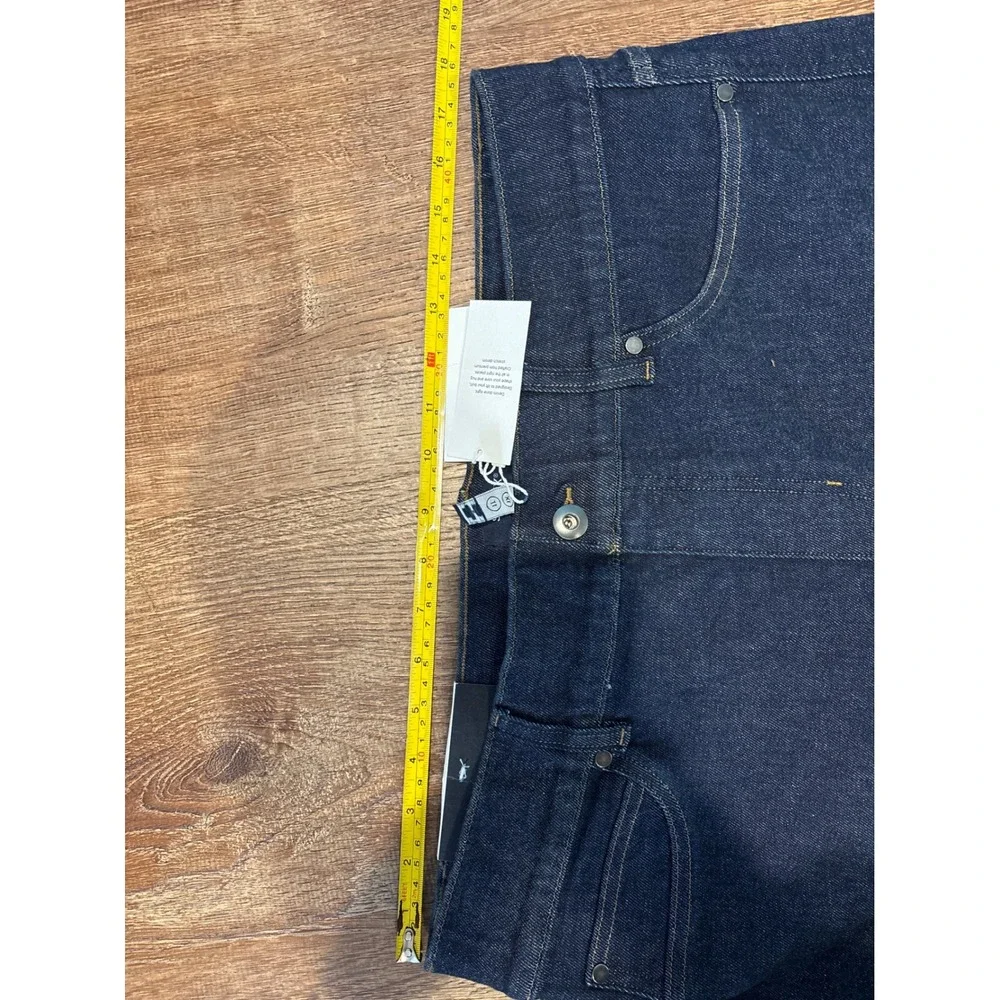 Spanx Wide Leg Denim Raw Indigo Dark Wash Stretch Jeans 20547R Womens 1X XL NEW - Picture 6 of 6